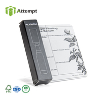 Carpeta Personalizada de Alta Gama en Blanco y Negro, Fabricada con Materiales Reciclados, con Grabado en Relieve para Suero, Crema para Ojos, Limpiador Facial - Papel Ecológico
