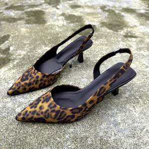Sandalias de <span class=keywords><strong>tacón</strong></span> fino de 6 cm con punta cerrada, sexy, de una sola tira, sin cordones, <span class=keywords><strong>tacón</strong></span> gatito, ideales para el verano, para combinar con faldas, de corte bajo. - Product Image 4