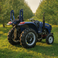 Tracteur à 4 roues de 70 CV et 80 CV, expédition d'usine, mini-tracteur à quatre roues, moteur diesel pour travaux agricoles et aménagement paysager