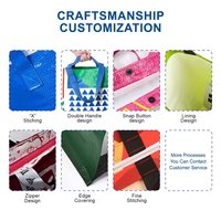 Sac fourre-tout en PP tissé laminé, écologique, recyclable, imperméable, réutilisable, avec logo imprimé, grande capacité, pour la vente en gros