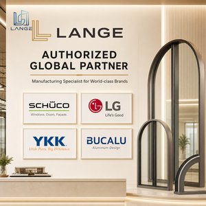 Porta a Battente in Alluminio con Taglio Termico e Griglia Francese, Porta Esterna a Risparmio Energetico con Vetro per Patio e Balcone LANGE - Product Image 3