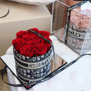 Rosa eterna Día de la madre Rosa preservada caja de regalo acrílica caja eternal preservar rosas flores - Product Image 2