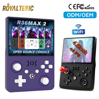 Console de jeu portable rétro R36 Max 2, écran IPS haute résolution de 4,5 pouces, émulateur portable Linux, joystick RGB 3D, WiFi, lecteur de jeux vidéo