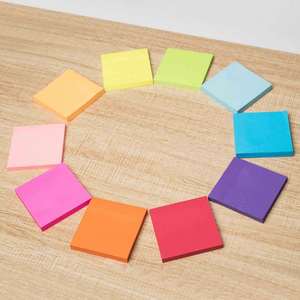 Bright Fluorescent Sticky Notes-8-Pack Self-Adhesive <b>Memo</b> <b>Pads</b> for Gift Reminder Marking & Office Organization - Product Image 5