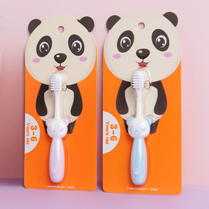 Cepillo de dientes para niños, diseño de panda, cerdas suaves, 3-6 años, cepillo de dientes manual para niños - Product Image 3