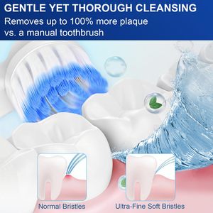Top Quality Ergonomic <b>Toothbrush</b> <b>Heads</b> Replacement | Maximum Plaque Removal & Oral Safety | High-Grade Electric <b>Toothbrush</b> Repla - Product Image 3