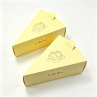 Boîte de rangement alimentaire triangulaire pliable personnalisée, boîte d'emballage en papier de qualité alimentaire écologique pour boulangerie, dessert, chocolat