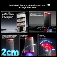Filtre pour aquarium de tortues à faible niveau d'eau 3 en 1, pompe à aspiration par le bas, filtration ultra puissante, faible bruit, conception anti-fuite, boîte en carton de luxe