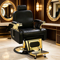 Chaise de Barbier Hydraulique en Cuir Prête à l'Emploi, Économique et Idéale pour Salons de Coiffure et Entreprises de Mobilier de Salon