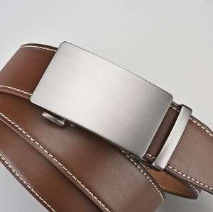 Ceinture en cuir véritable européenne et américaine en gros, ceinture en cuir pour homme avec boucle automatique en alliage - Product Image 2