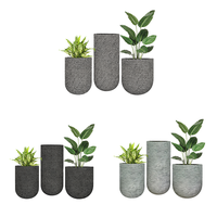 Pot Tanaman Fiberglass Tahan Lama Ringan untuk Luar Ruangan, Desain Modern Industrial Bulat Besar Custom, Ukiran Tangan untuk Taman & Rumah