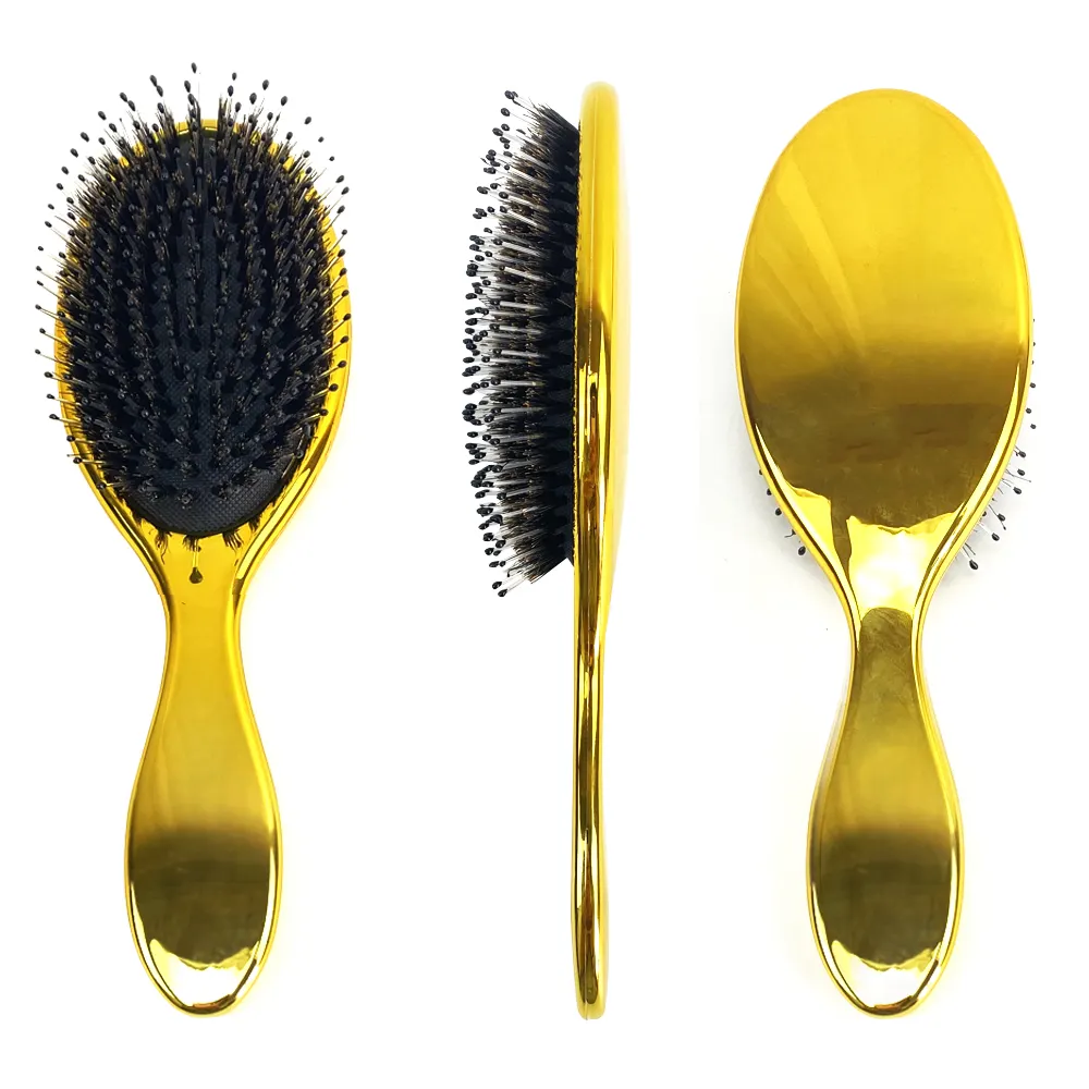 Özelleştirilmiş peruk uzatma fırçası elektroliz altın iphone pembe renk saç uzatma döngü fırça özel logo ile
