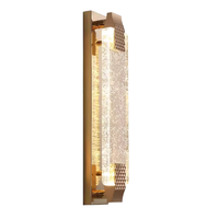 Lampe murale LED en cristal et acier inoxydable de luxe en gros pour salon et couloir, éclairage intérieur moderne
