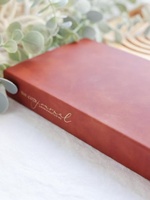 Carnet personnalisé en cuir PU suédé, reliure rigide, estampage à chaud sur le dos, journal cousu