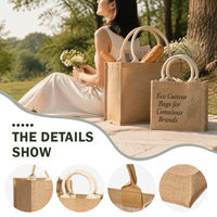 Sac fourre-tout en jute écologique, directement de l'usine, taille personnalisée, logo imprimé UV, idéal pour les escapades de week-end