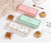 Boîte d'emballage pliable en papier kraft de qualité alimentaire avec logo personnalisé Boîtes en papier macaron biscuit gâteau avec fenêtre en PVC