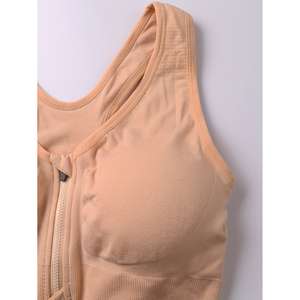 Plus XS Sports <b>Bras</b> 3pcs Set <b>Front</b> <b>Closure</b> Zipper Removable Padding Wide Comfort Band Adjustable Straps for Running Gym Workout - Product Image 4