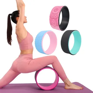PU Textur rutsch feste Fitness ausrüsten bunte Fitness übung Rückens ch merzen Stretch Kreis Ring Yoga Rad 3er Set