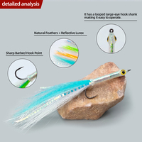 Mouches artificielles de pêche à la ligne Streamer 3D à longue tige et gros yeux, plusieurs couleurs, disponibles en différentes tailles