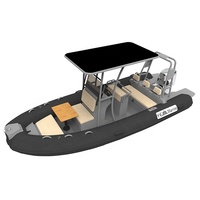 Bateaux pneumatiques RHIB560 de 18 pieds à double coque en V profond en aluminium avec revêtement PVC/Hypalon/Orca à vendre