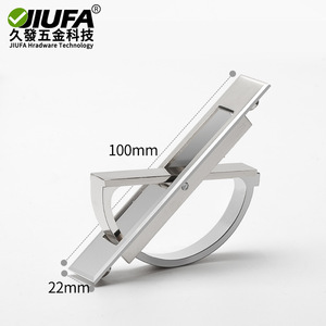 Tirador para Muebles Jiufa, Geométrico, 100 mm x 22 mm, Níquel Cepillado, Diseño Minimalista para Cajones - Product Image 1