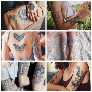 สติกเกอร์สักลายชั่วคราวกึ่งถาวร กันน้ำ ปลอดภัย ติดทนนาน 1-2 สัปดาห์ ด้วยหมึกสกัดจากพืช - Product Image 2