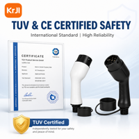 Câble de charge pour véhicules électriques certifié TUV KRJI Type 2, cordon de chargeur pour véhicules électriques IEC 62196-2, 5m, 7m, 10m, personnalisable pour station EVSE