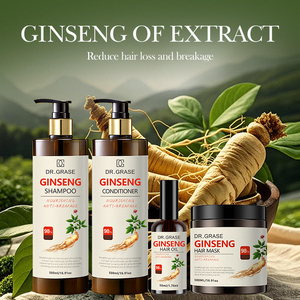 Ensemble Shampooing et Après-Shampooing Bio au Ginseng Marque Blanche Sans Sulfate Anti-Pelliculaire Anti-Chute Soin Capillaire Professionnel - Product Image 1