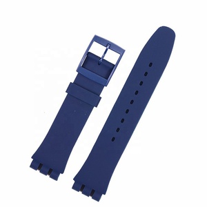 <span class=keywords><strong>Bracelet</strong></span> de remplacement en silicone pour montre <span class=keywords><strong>Swatch</strong></span> 16MM 17MM 19MM 20MM - Product Image 5