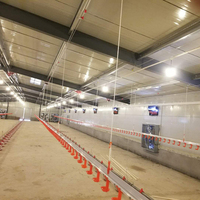 Bâtiment préfabriqué bon marché Construction Structure en acier Ferme avicole de poulets Poulailler en métal galvanisé