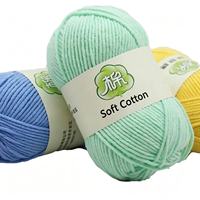 100% Cotton Yarn 16S/5ply 50g Textured Blend Anti-Pilling Ring Spun Eco-Friendly Recyclable Crochet Yarn for Hand Knitting
