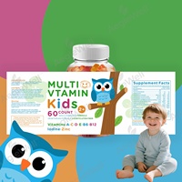 AegleWell OEM ODM Multivitamines quotidiennes pour enfants assorties d'arômes de fruits pour les enfants de 2 ans et plus, vitamines gommeuses avec vitamine C et D