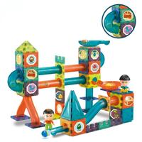 Kit de Construction Magnétique de Circuit de Billes pour Jeu de Société, Blocs Magnétiques, Circuit de Billes Roulantes, Ensemble Éducatif STEM, Cadeau de Fêtes