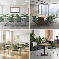 Chaise de bureau ergonomique avec dossier en fibre de verre PP et assise en mousse, lot de chaises de bureau en gros pour bureau et école