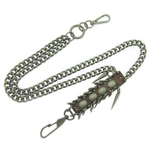 2026 New Personalized Simple Double Layered Men's Pants <b>Chain</b> Iron Metallic Color <b>Waist</b> Hanging <b>Chain</b> Wholesale Jewelry Trendy - Product Image 1