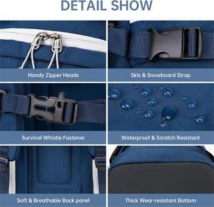 Bolsa impermeable para botas de Snowboard de gran capacidad de 50l para esquiar y snowboard, mochila para equipaje de viaje - Product Image 4