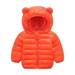 Nuove Tuta Sportiva Dei Bambini Vestiti Del Capretto di Autunno di Inverno Con Cappuccio Per Bambini Piumini Per Le Ragazze e Ragazzi di Colore Della Caramella Calda Verso Il Basso Cappotto