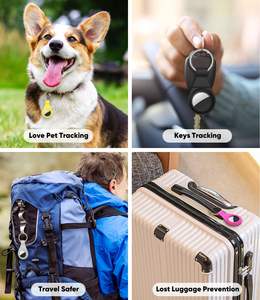 حامل حافظة نايلون للتويو لعلامة الهواء جهاز تعقب متعدد الألوان بنظام تحديد المواقع سلسلة مفاتيح ناعمة لهاتف آيفون متوافق مع حماية ضد الفقد - Product Image 5