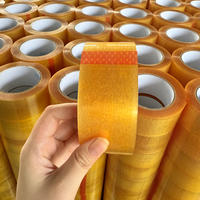 Adhesivo Acrílico Ecológico para Sellado de Cajas Individuales, Material BOPP de una Cara, Logotipo Personalizado, Transparente, Venta al Por Mayor de Fábrica
