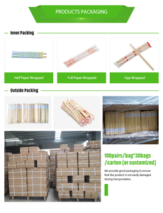 Baguettes jetables en bambou de haute qualité avec emballage individuel, connectées en haut, baguettes jumelles - Product Image 6