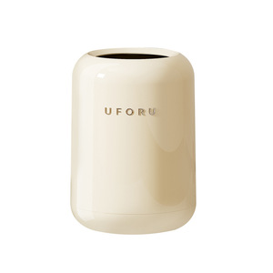 Cubo de Basura Uforu de 12L, Cilíndrico, sin Tapa, para Interiores, Sala de Estar, Color Blanco Crema - Product Image 4