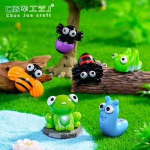 Mikrolandschaften mit großäugigen Insekten, Fröschen, Bienen, Garten-Dekorationsartikel zum Selbermachen, kleine Desktop-Ornamente. - Product Image 1