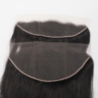 Vente en gros de closure frontale en dentelle 100% cheveux humains vierges 13x4, pré-épilée, dentelle HD transparente sans colle, densité 130%, cheveux birmans