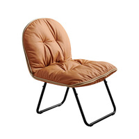 Fauteuil pliant monoplace en cuir au design moderne et épuré, idéal pour chambre à coucher et camping en extérieur – Vente en gros fabricant