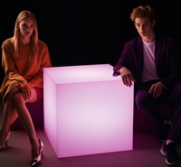 Tabourets LED à changement de couleur rechargeables avec télécommande pour salle à manger, salon, hôtel et usage extérieur - Tabourets de bar au design moderne
