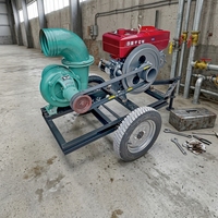 Pompa Air Tekanan Tinggi 8" Mesin Diesel 15KW 20HP 380m/h Unit Pompa Sentrifugal dengan Penggerak Sabuk untuk Irigasi Pertanian