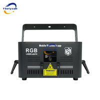 Projecteur laser d'animation RVB 5W pleine couleur DMX512 avec contrôle par téléphone portable pour fêtes, mariages, bars, discothèques, Noël et événements scéniques