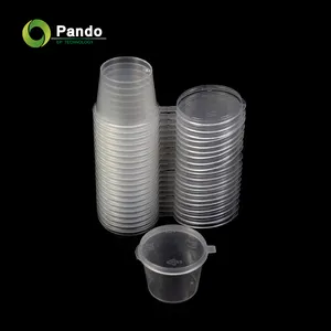 20pcs Plastic Square Sauce Cups With Lid & Extra Thick Transparent Dipping  Sauce Container