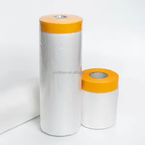 Film plastique anti-poussière 550mm x 38mm x 18m jaune sans résidu Washi Tape