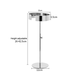 ราวแขวนเสื้อคอปกสำหรับโชว์บนโต๊ะทำจากสเตนเลสสตีลสำหรับร้านค้าปลีกบูติก - Product Image 4